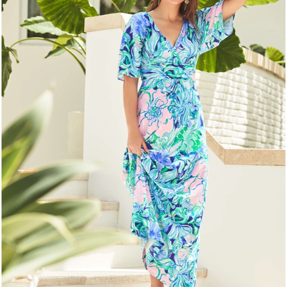 Lilly Pulitzer Parigi Maxi Dress in Party Thyme